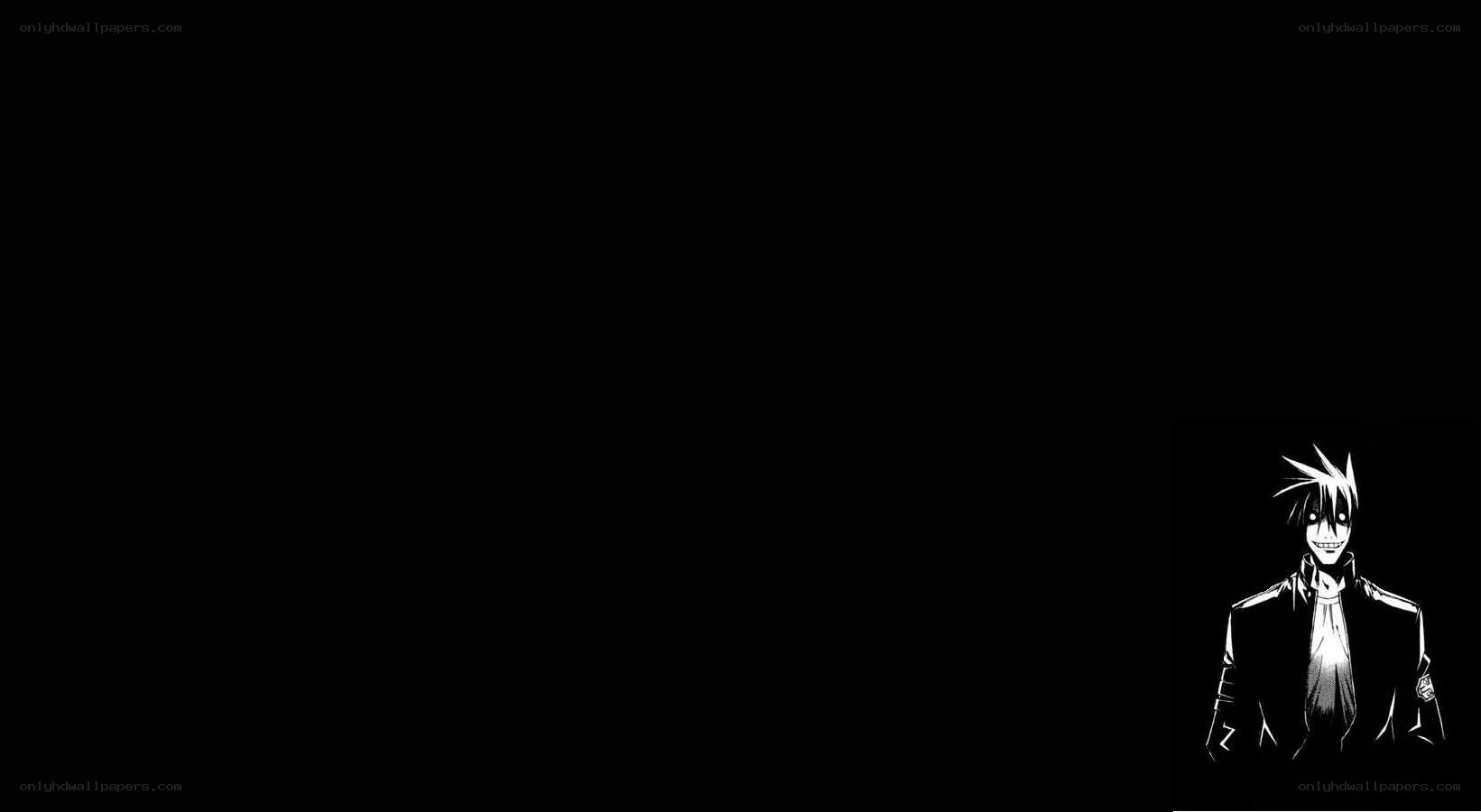 anime character on black background