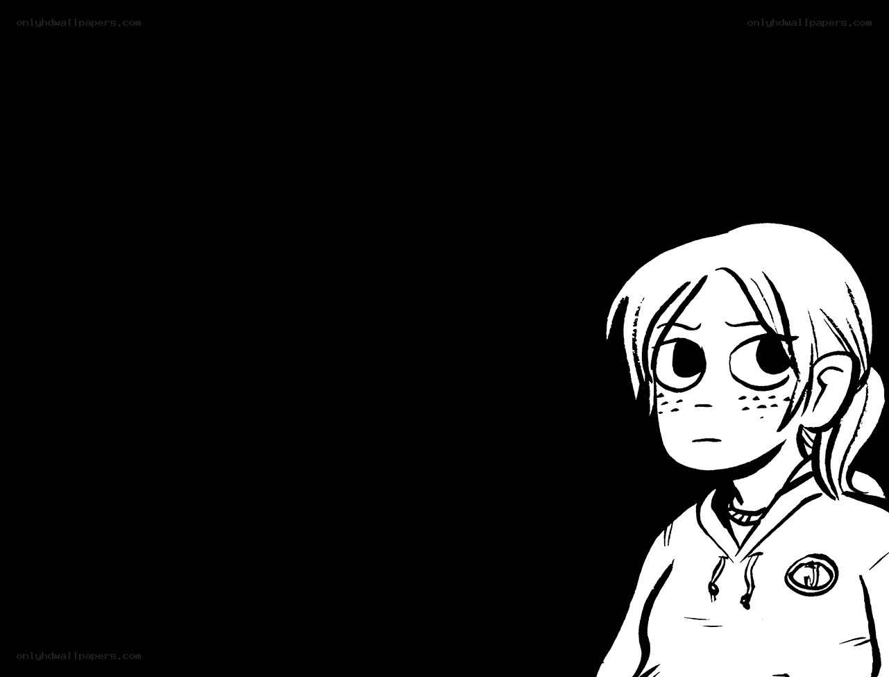 anime character on black background