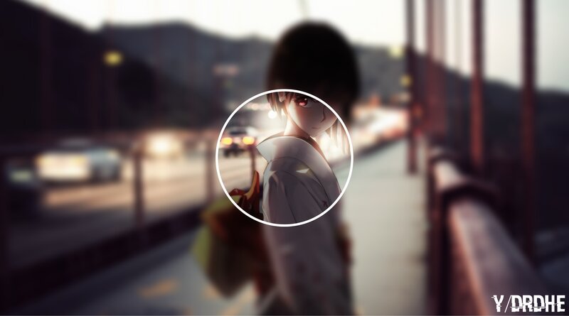 Anime Character on Bridge — White