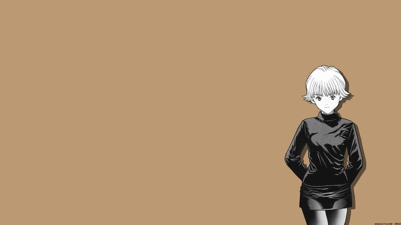 anime character on brown background