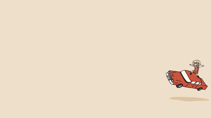 Anime Character on Car — Beige
