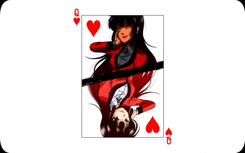 Anime Character on Card — Red