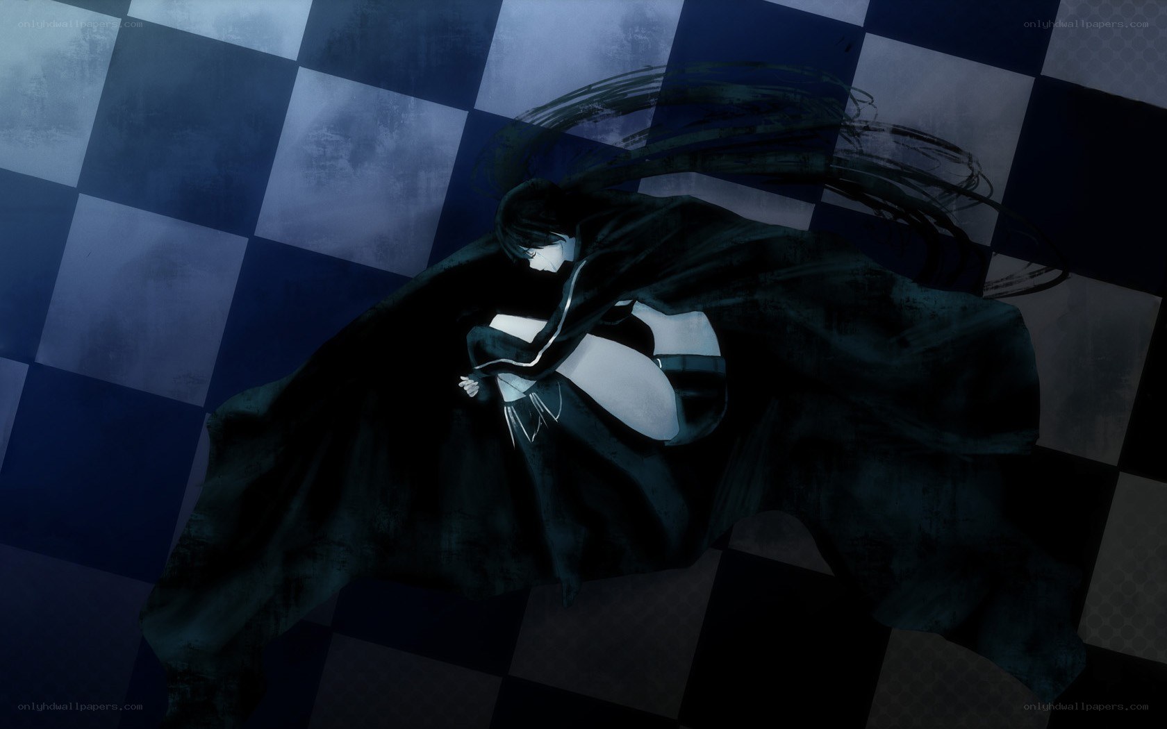 anime character on checkered floor
