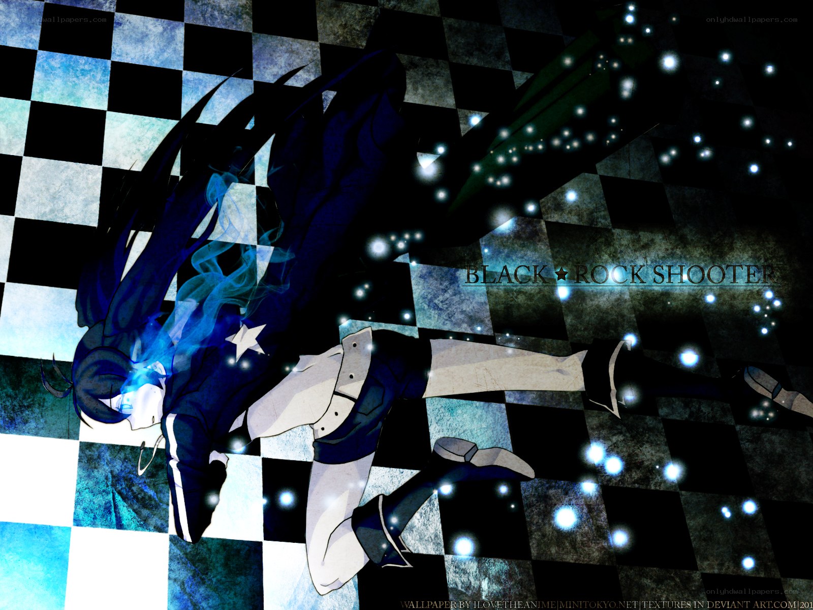 anime character on checkered floor