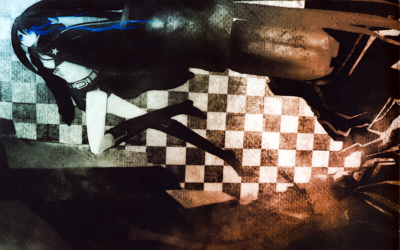 anime character on checkered floor