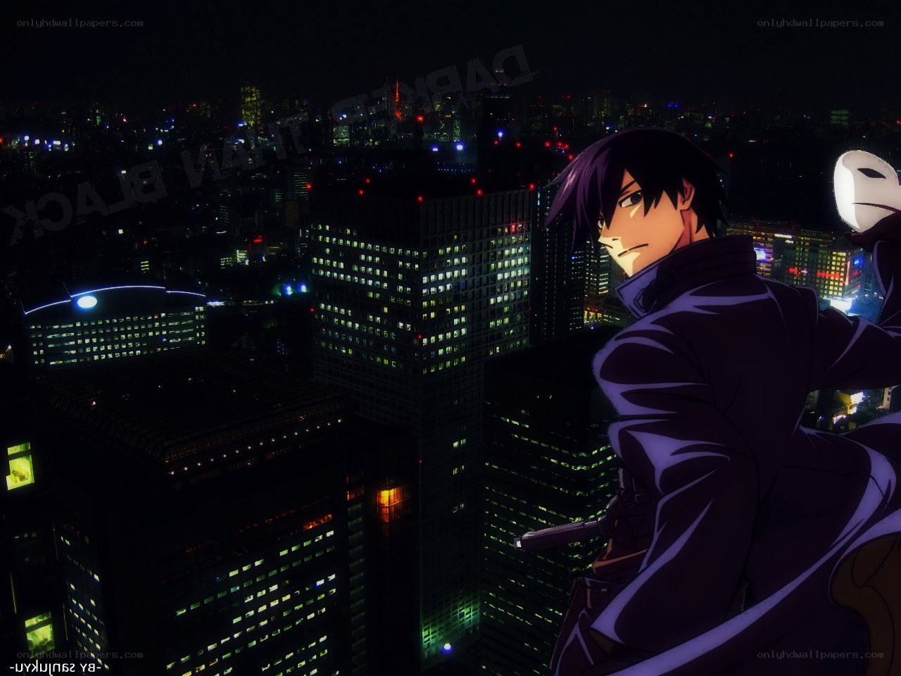 anime character on city rooftop