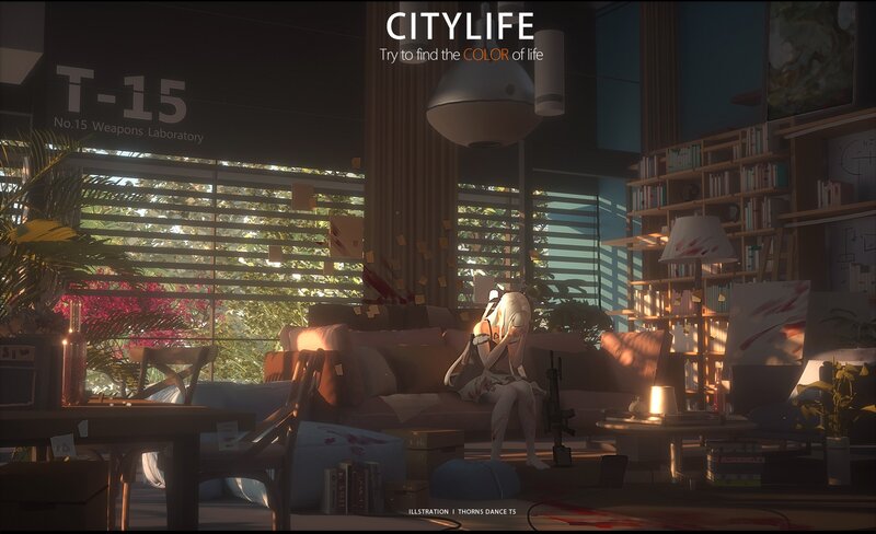 Anime Character on Couch — Brown, Dramatic
