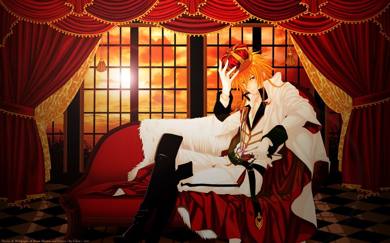 Anime Character on Couch — Red, Dramatic