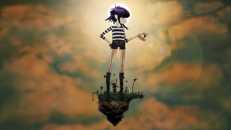 Anime Character on Floating Island