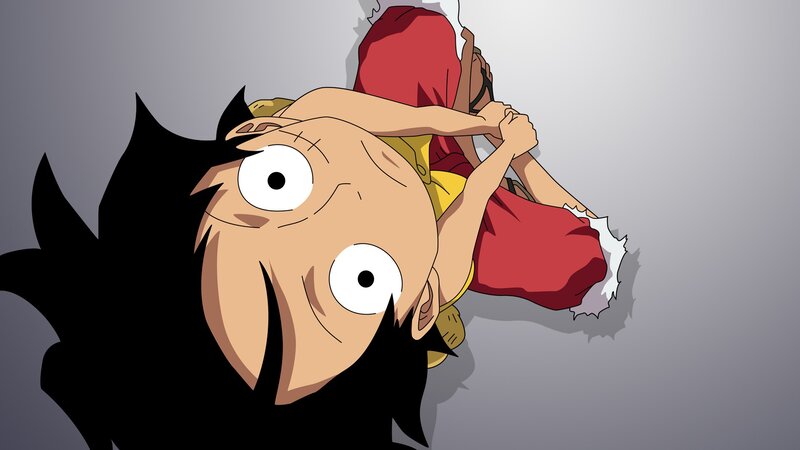 Anime Character on Floor — Gray