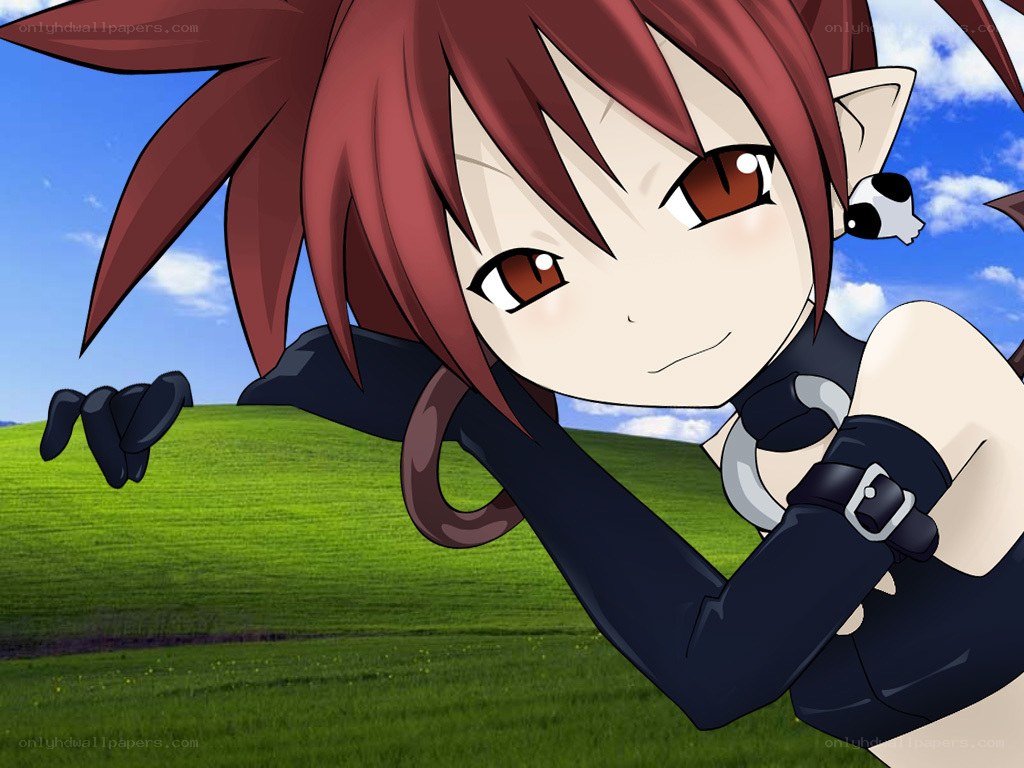 anime character on grass field