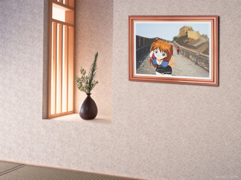 Anime character on Great Wall
