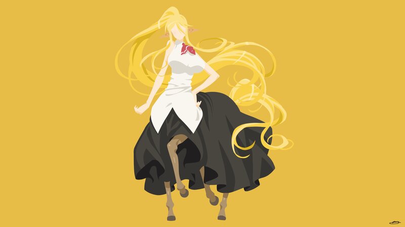Anime Character on Horse — Yellow