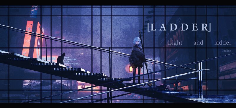 Anime Character on Ladder
