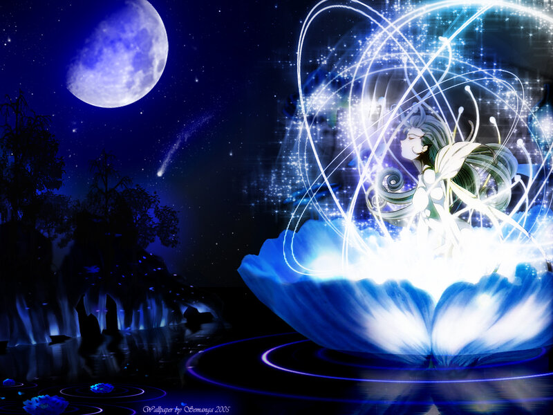 Anime Character on Lotus
