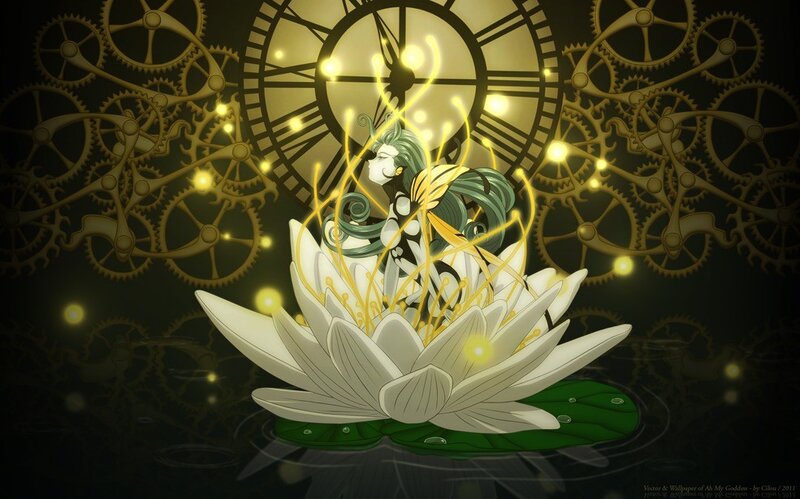 Anime Character on Lotus — White