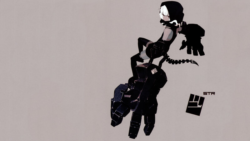 Anime Character on Mech — Black