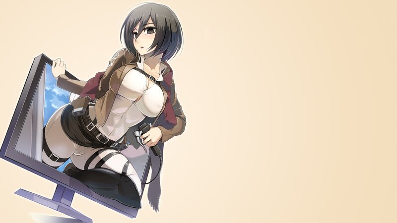 Anime Character on Monitor