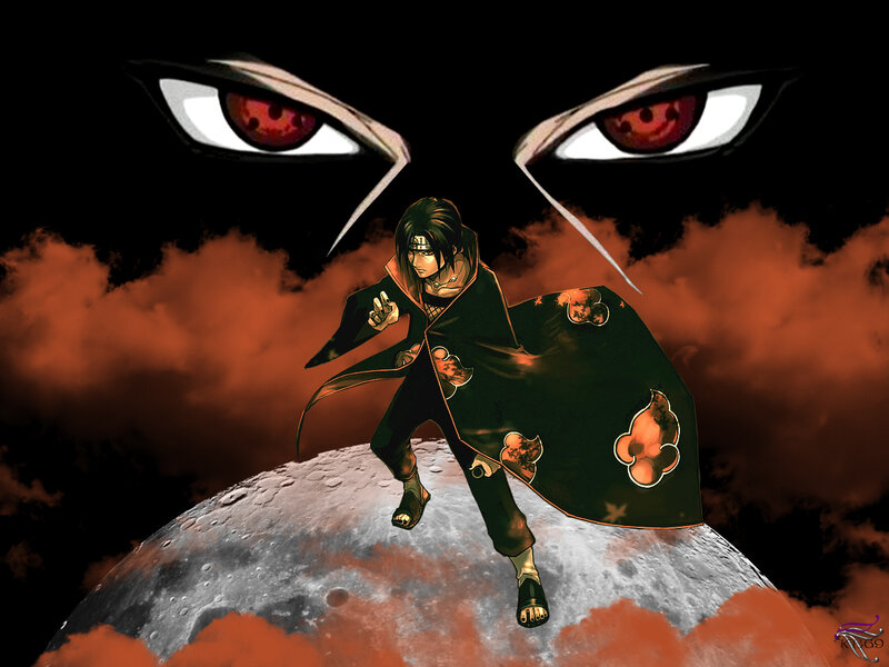 Anime Character on Moon