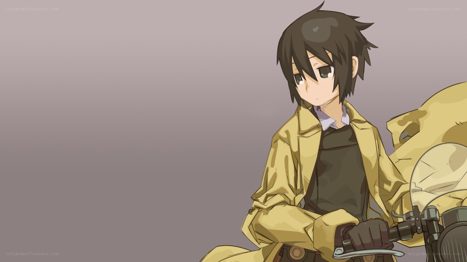 anime character on motorcycle
