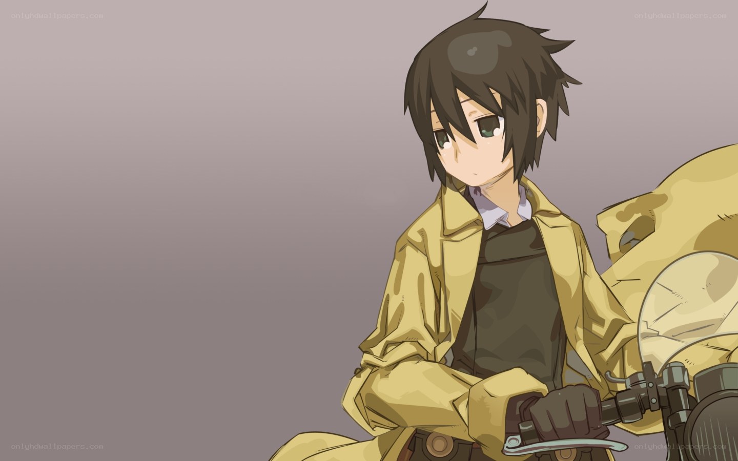 anime character on motorcycle