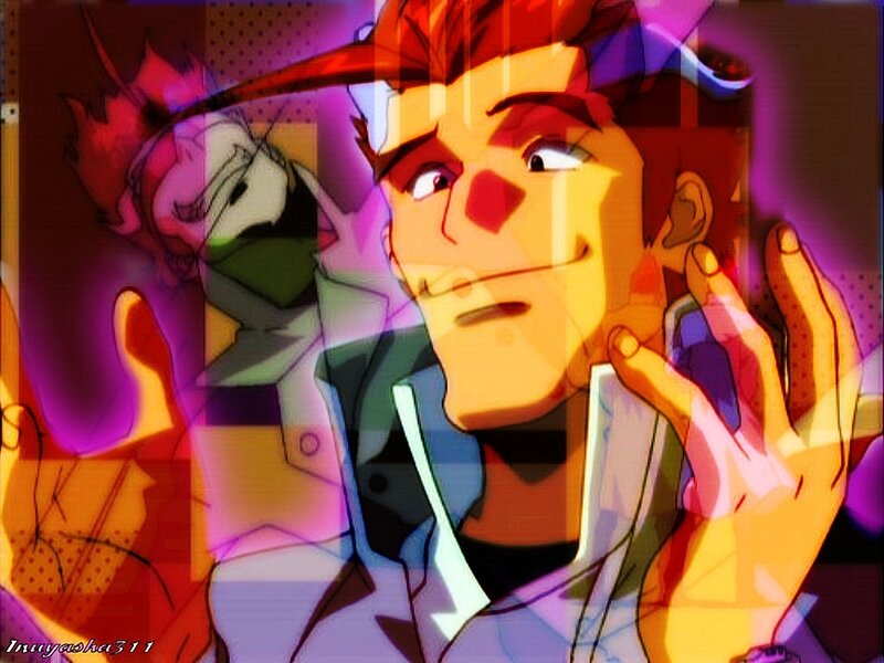 anime character on phone