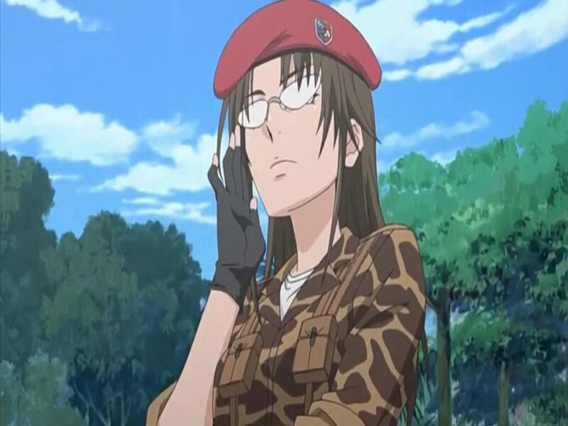Anime Character on Phone — Blue
