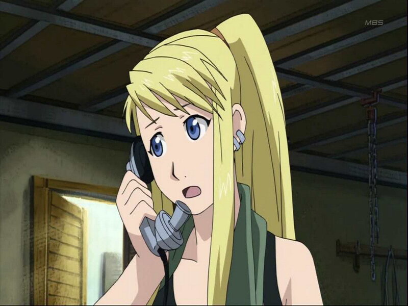 anime character on phone call