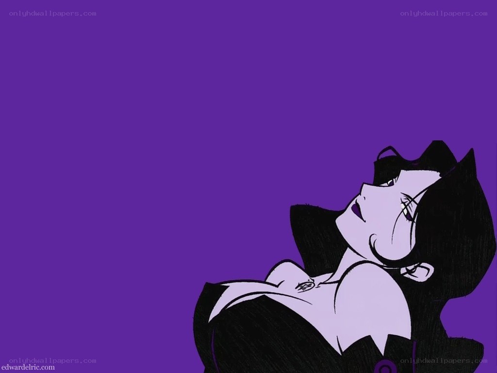 anime character on purple background
