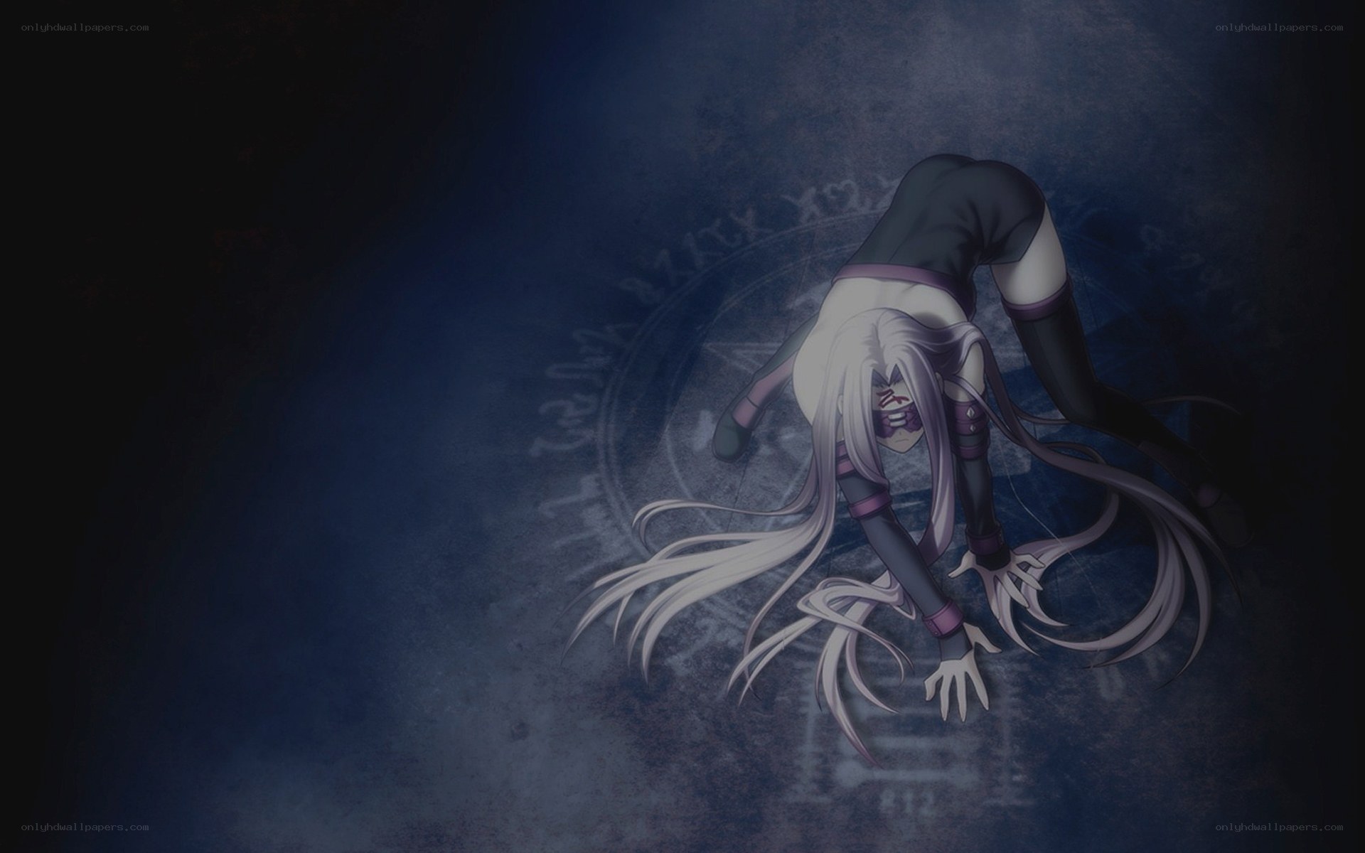 anime character on ritual circle