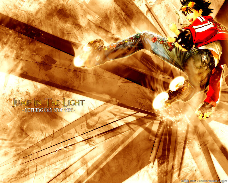anime character on roller skates