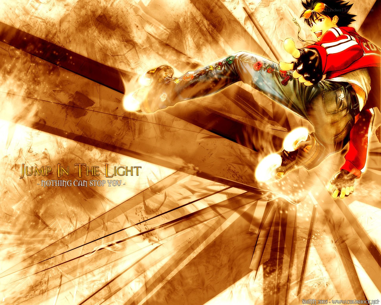 anime character on roller skates