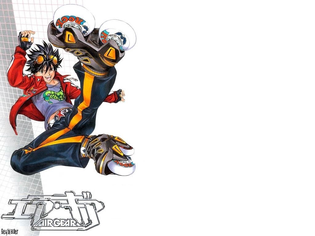Anime character on roller skates