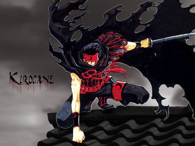 Anime Character on Roof — Black