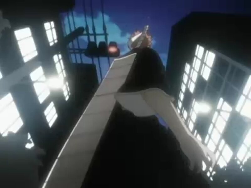 Anime Character on Rooftop — Black, Dramatic, Night, Building