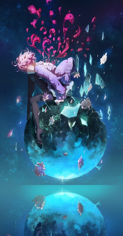 Anime Character on Shattered Sphere