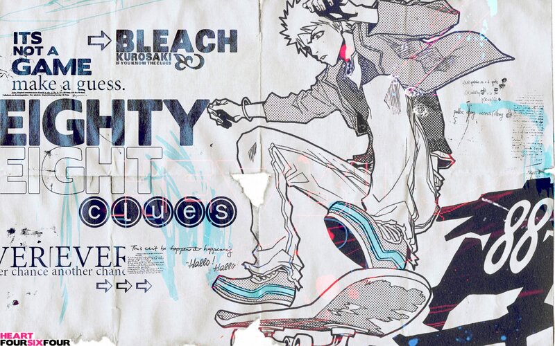 Anime Character on Skateboard — Black