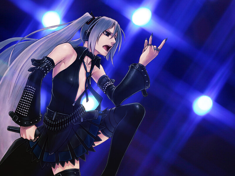 Anime Character on Stage — Blue