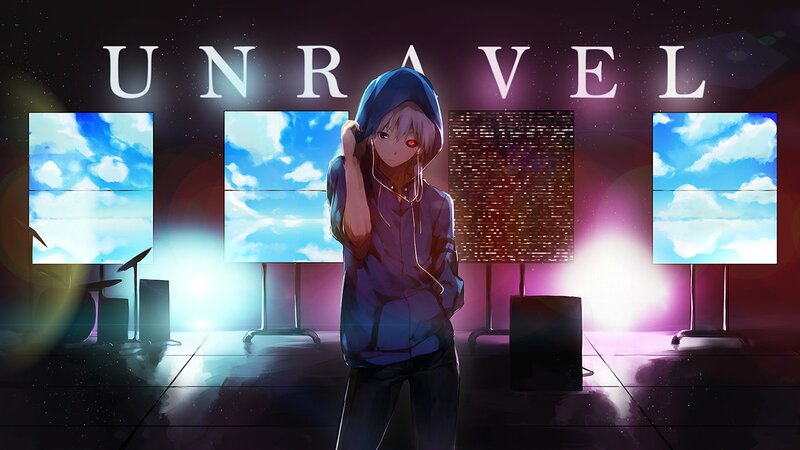 Anime Character on Stage — Purple, Dramatic