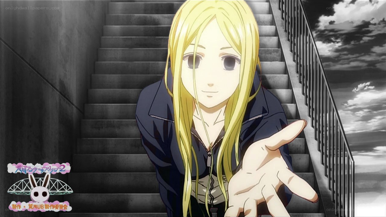 anime character on stairs