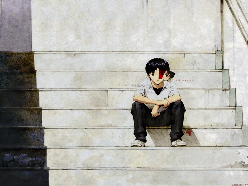 Anime character on stairs