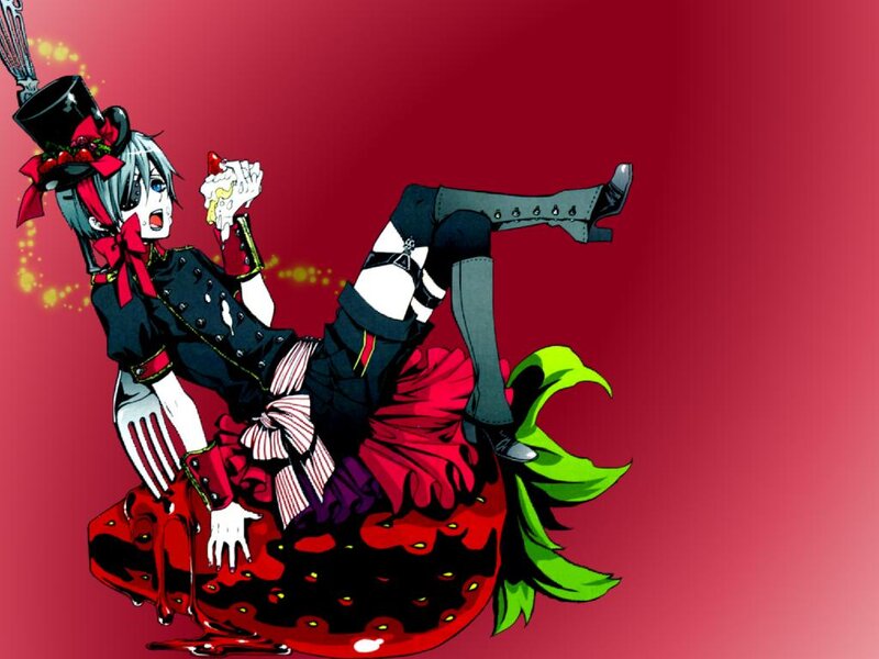 Anime Character on Strawberry