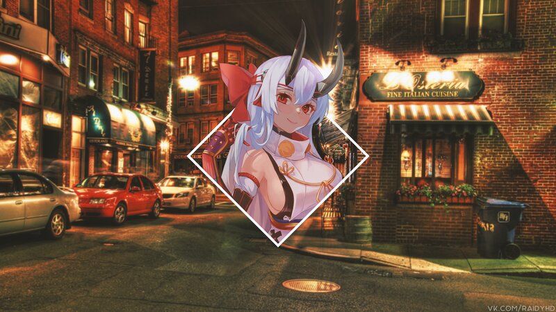 Anime Character on Street — White