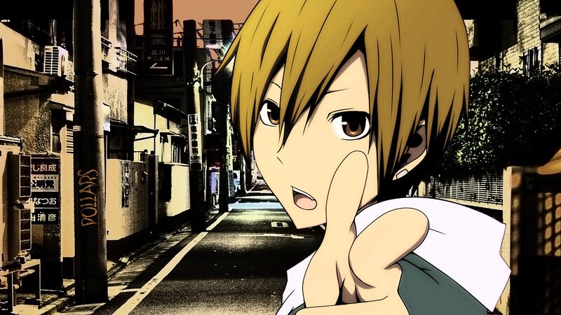 Anime Character on Street — Yellow