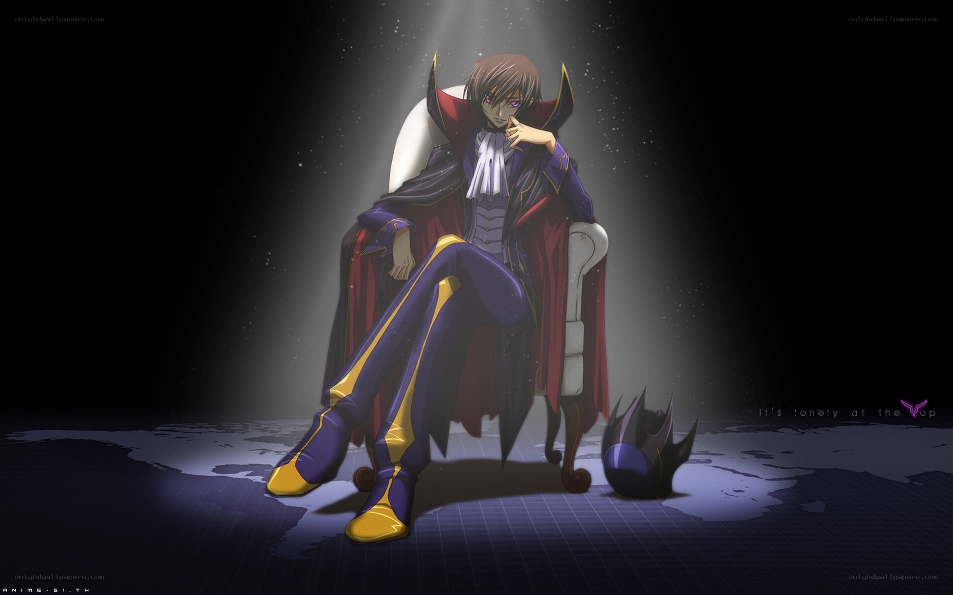 anime character on throne