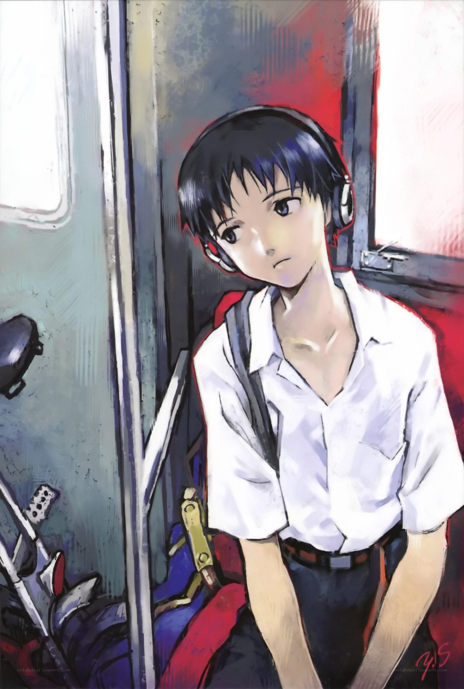 anime character on train
