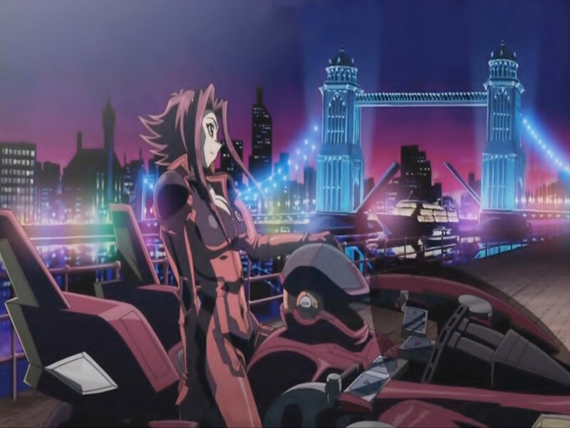 Anime Character on Vehicle — Purple