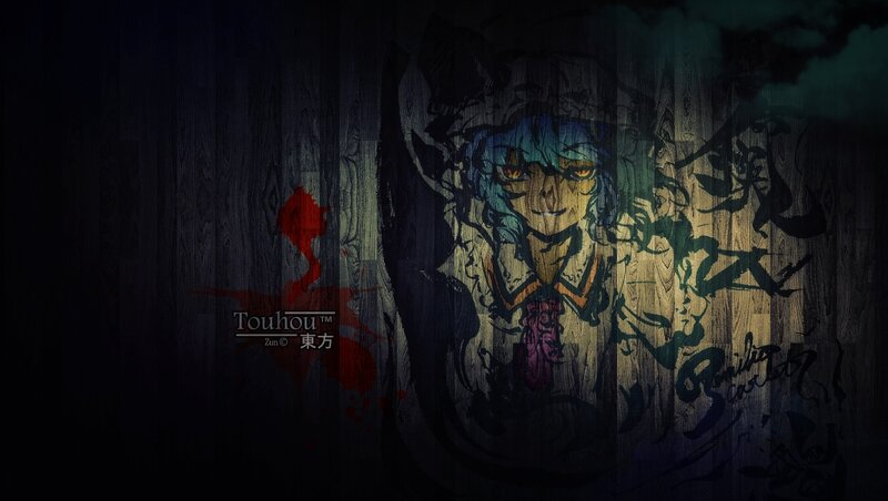 Anime Character on Wood — Blue