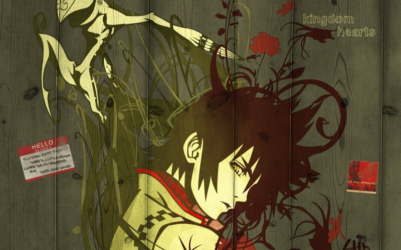 Anime Character on Wood — Brown