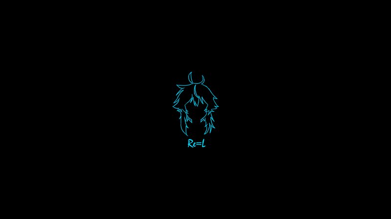 Anime Character Outline — Black, Minimalist
